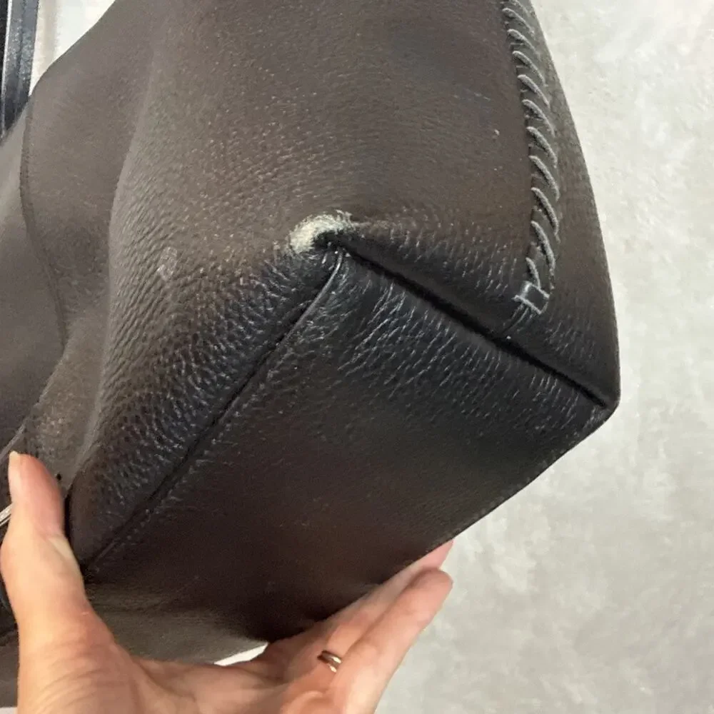 Rebecca Minkoff Black Pebbled Leather Tote Classic Carry all Capsule Purse